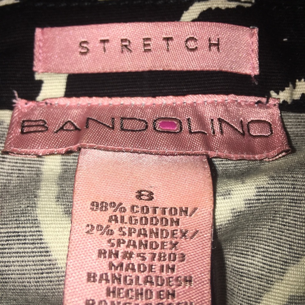 Classy Stretch Dbl Breasted Patterned Jacket Sz8 - image 2